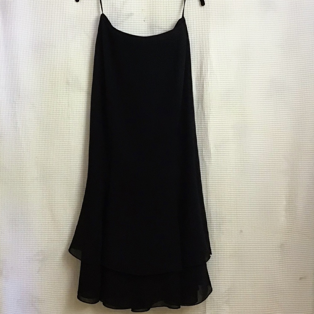 Adrianna Papell Black Chiffon Evening Skirt.